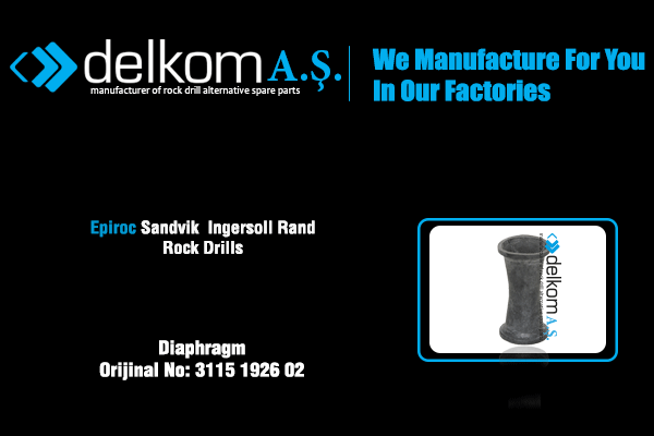 Akümülatör Diyaframı Rock Drill Spare Parts