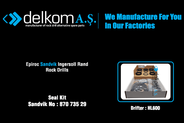 Tabanca Tamir Takımı HL600 Rock Drill Spare Parts