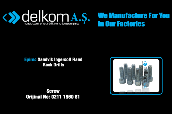 Alyan Başlı Civata Rock Drill Spare Parts