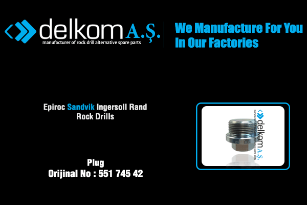 Tabanca Arka Tapası Rock Drill Spare Parts