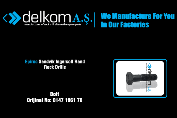 Anahtar Başlı Civata Rock Drill Spare Parts