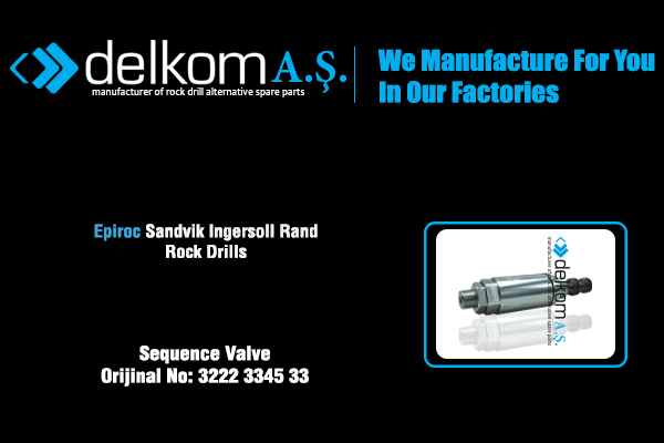 Sequence Valve Rock Drill Spare Parts